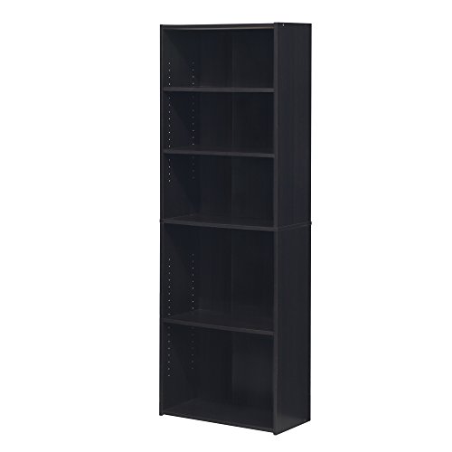 Image of FURINNO Wright 5-Shelf Bookcase, Cinnamon Cherry
