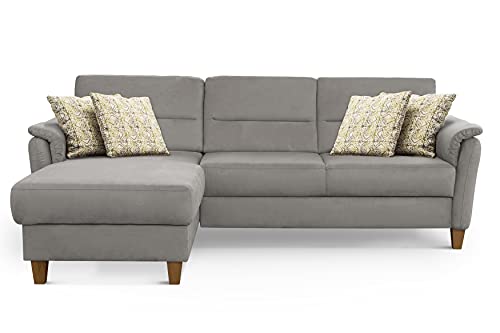 CAVADORE Schlafsofa Palera / L-Form Polstersofa mit Federkern,...