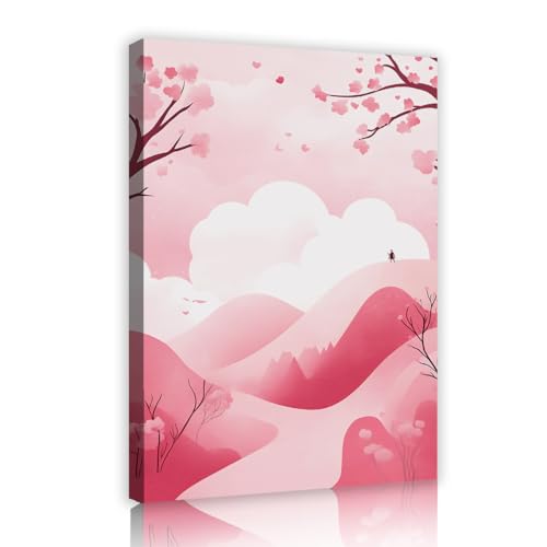Peinture colorée paysages roses pour illuminer une chambre ou un bureau sombre
