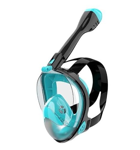 Jemora Maschera da Snorkeling Integrale, Attrezzatura Subacquea per Adulti e Bambini, con Vista panoramica a 180°, Design Anti-perdite, Anti-Appannamento e Supporto per Fotocamera.