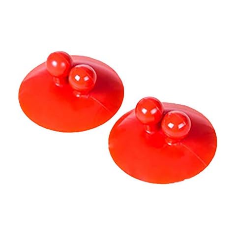 lamta1k Hanger,2Pcs Bathroom Kitchen Wall Suction Cup Hook Hanger Cable Toothbrush Razor Holder - Red Cover