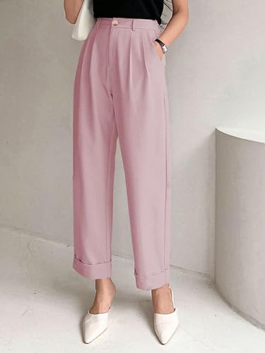 Image of KOTTY Women's Cotton Blend Cross Pocket Solid Trousers