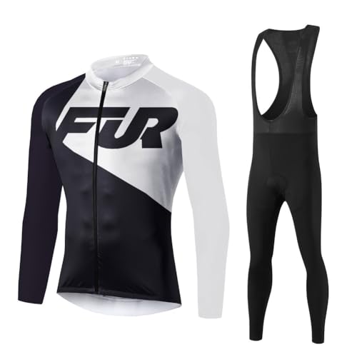 UGLY FROG Conjunto de Ciclismo Ropa Traje de Manga Larga Camisetas de Hombre Pantalones de Ciclismo con Almohadilla 77IT2