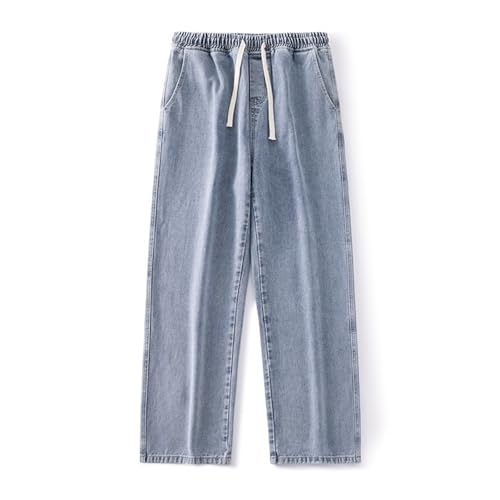 Men's Summer Straight Jeans Loose Casual Pants4