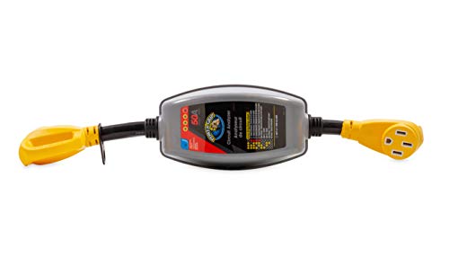 Camco PowerGrip 50-Amp Camper/RV Circuit Analyzer Dogbone | Features Integrated Surge Protection Up to 4200 Joules & Diagnostic LEDs for Fault Indication (55319) by Camco - Image 3