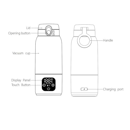 Hervidor eléctrico portátil de viaje 500ml acero 316 miniatura 5