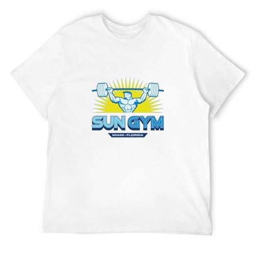 YUANROU Pain and Gain Sun Gym - Camiseta de manga corta para hombre, color blanco, blanco, M