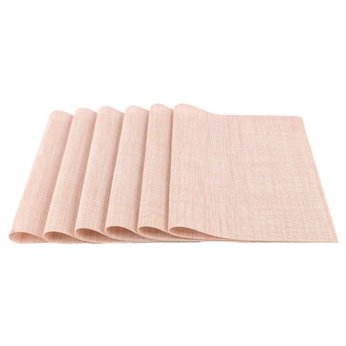 Set de table PVC beige isolant et napperons rectangulaires pour restaurant