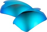 オークリー(OAKLEY) 互換品 スポーツサングラス 交換レンズ フラック 2.0 サファイア ミラー 偏光 紫外線カット 偏光レンズ