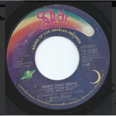 Shalamar Make That Move UK 45 7" single +Pop Along Kid