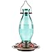 BOLITE 18001 Hummingbird Feeder, Glass Wild Hummingbird Feeders for Outdoors, Retro Edison Bulb Bottle, 25 Ounces, Green