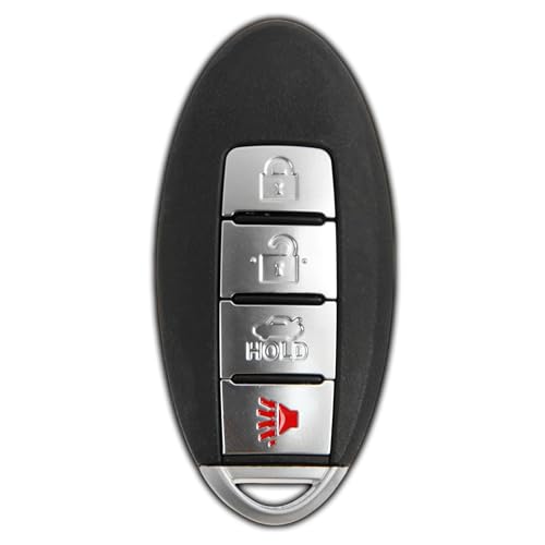 KeylessOption Key Fob Replacement for 2007 2008 2009 2010 2011 2012 Nissan Maxima Sentra Armada Remote, 4-Button CWTWBU735, Locksmith Required
