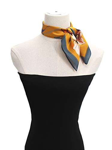 Image of ANDANTINO 100% Mulberry Silk Scarf -21 inch Square Neckerchief with Gift Packed