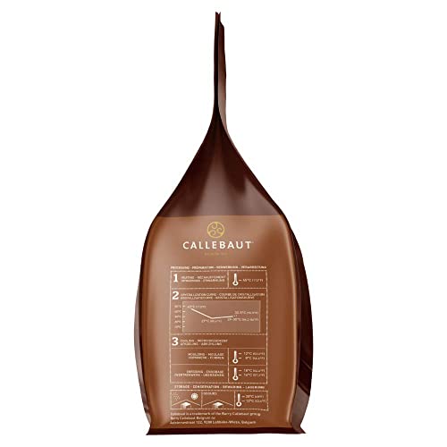 Callebaut Belgian Milk Chocolate Callets for Baking (Chips) - 33.6% - 1 Bag, 5.5 Lbs