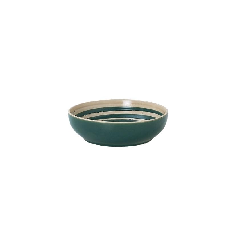 Juego de platos de cerámica vintage redondos para restaurante, carne, postre, ensalada, vajilla especial para aperitivos de frutas, 7.8 pulgadas