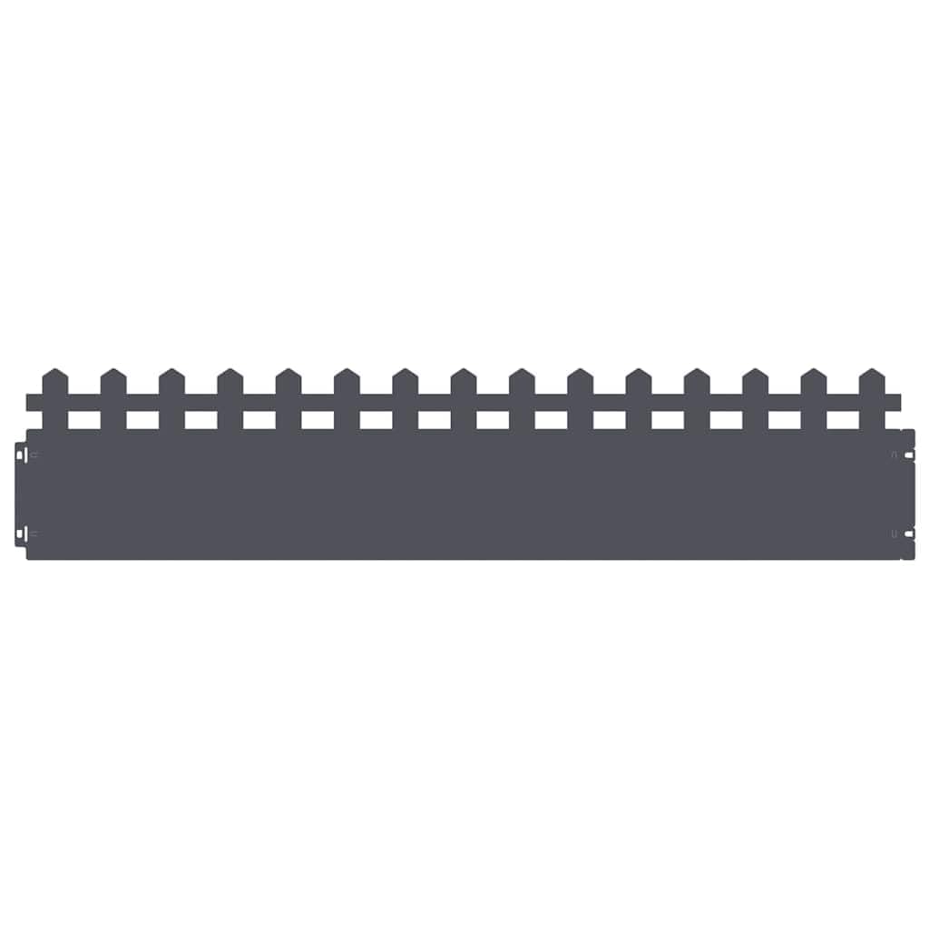 EBZFASO Steel Lawn Edging, Lawn Borders 103 0.05 22cm Fle ible For Garden(Anthracite,10 Set)