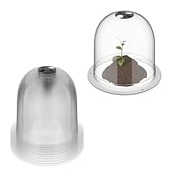 Relaxdays Anzuchthaube, 10er Set, Ø 25 cm, Frostschutz & Schneckenschutz, stapelbare Pflanzglocken, PET, transparent