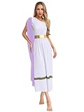 dPois Vestido De Mujer De Diosa Griega Disfraz De Princesa Romano Disfraz De Baile De Alabanza Vestidos De Fiesta Cosplay Halloween Púrpura claro L