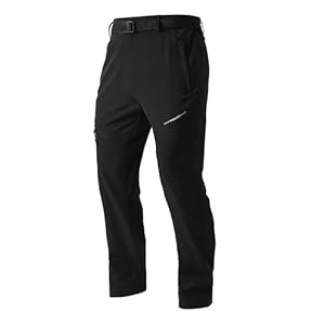 Men’s Lightweight Hiking Pants Quick-Dry Waterproof Outdoor Cargo Pants with Stretchable Waist