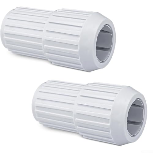 Besttoolifes Conectores de repuesto para poste de piscina de plástico ABS para postes telescópicos, compatibilidad de 32 mm y 28 mm de diámetro interior, paquete de 2 juntas de varilla de conexión