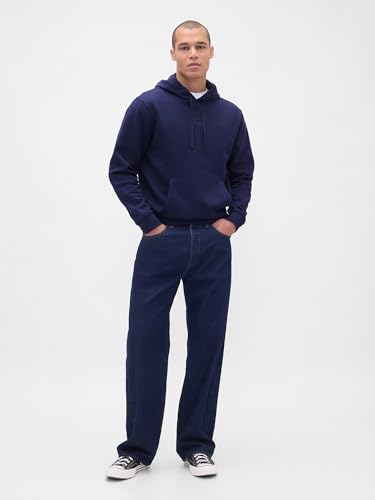Image of Gap Men Printed Cotton Blend Relaxed Fit Full Sleeve Hoodie