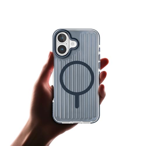 Image of GRIPP Armor Case Compatible with Mag-Safe for iPhone 17 | Military Grade 12ft Drop-Tested with D30 Technology, Corrugated Design, Raised Edges, 360 Protection, Matte Frosted Back Cover - Blue