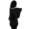 Gothic Punk Zipper Hoodie Jacket for Women Y2K Aesthetic Harajuku Oversized Long Sleeve Sweatshirt Coat Outerwear Halloween Goth Tops Black XXL #1