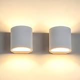 SHYOSUCCE Lampe Murale Interieur avec Ampoule LED G9 3W, Applique Murale en Plâtre Blanc Chaud Moderne pour Salon, Chambre, Escalier, Couloir