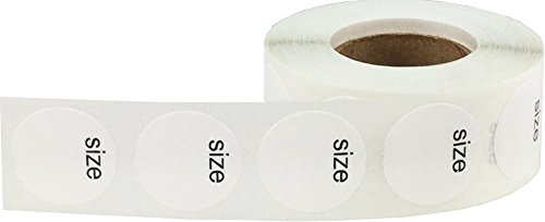 Blank Clothing Labels Round Circle Stickers for Retail Apparel 3/4 Inch 500 Adhesive Stickers - Thumbnail 2