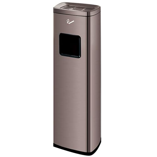 Cendrier sur pied en acier inoxydable au design noir et or haut de gamme - 2
