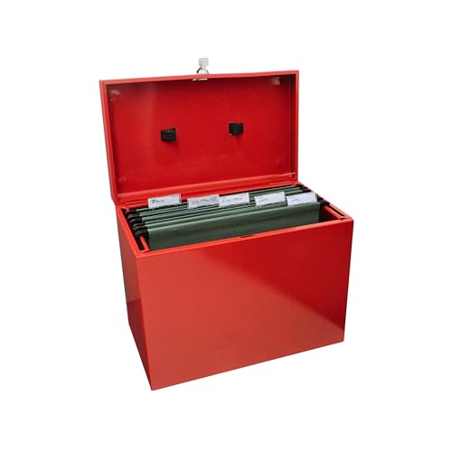 Valise de classement en métal A4 Rouge pour protéger vos papiers - 2