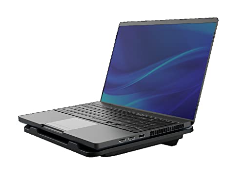 Image of Techie 2 Fan Laptop Cooling Pad with Mobile Stand for Upto 15.6 Inch Laptops with 5 Adjustable Levels. (1 Fan)