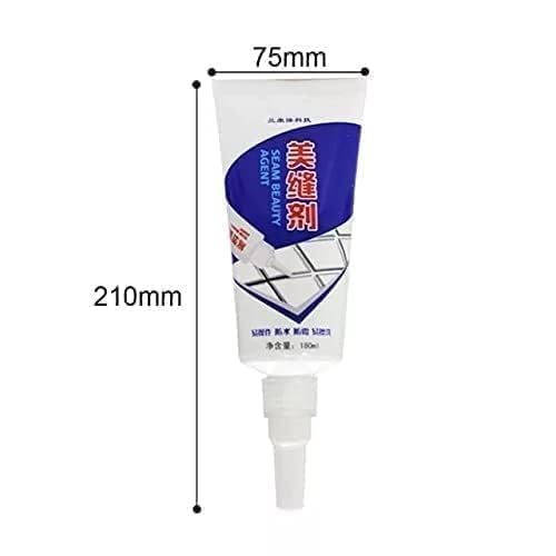 Image of COVACURE Tiles Gap Filler Waterproof Sealant | White Cement Tube To Fill Tiles Gap | Tile Gap Filler Tube For Kitchen & Bathroom | Grouting Paste For Tiles | Gap Filler For Wall And Joints (1, 180 ML)