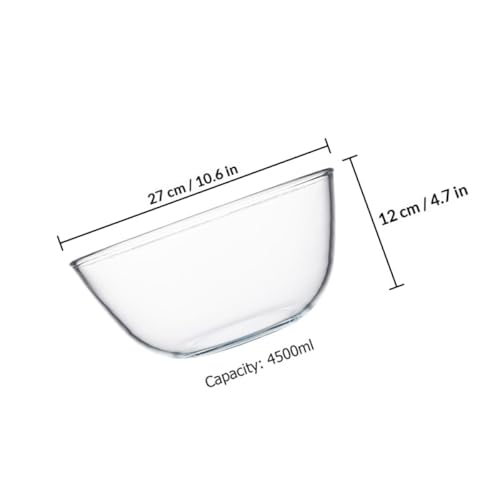 Bol en verre multifonction 4500ml pour cuisiner sans projections à table - 3