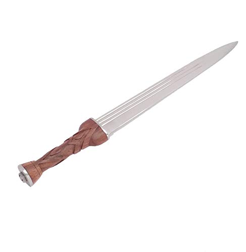 Hand Forged Steel Early Scottish Dirk with Triple Fuller and Carved Wood Handle