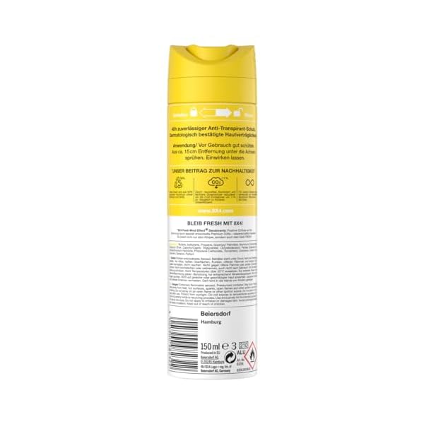 8X4 Splashy Citrus Deospray, Deodorant mit energetisch-frischem Zitrusduft, Sprühdeo mit zuverlässigem 48h Anti-Transpirant-Schutz (150 ml) – Bild 7
