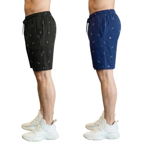 Image of FEEL TRACK Men Cotton Printed Shorts