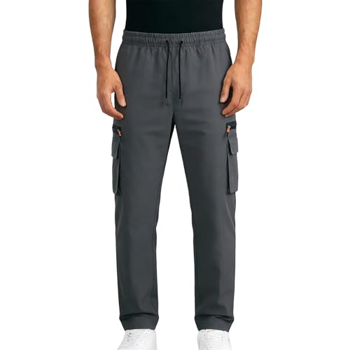 Generico Pantalones cargo para hombre, pantalones Vintege pantalones deportivos para hombre largos de algodón pantalones de entrenamiento para el tiempo libre Jogger de alpinismo senderismo viajes y