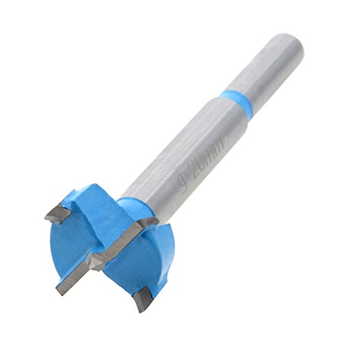 Saim 20u00a0mm Forstner Drill Bitsu00a0u0096u00a0duro aleación carpintería Bisagra Boring agujero sierra broca para madera plástico de madera contrachapada, color azul y plateado
