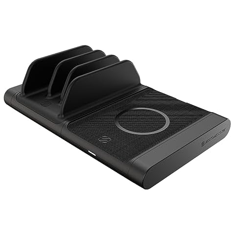 Scosche BLKIT5-SP0 BaseLynx Modular Charging System With a Qi-Certified Wireless Charging Station, a Multi-Device Device Charging Station with One PD 3.0 USB-C Charging Port & Two USB-A Charging Ports Cover