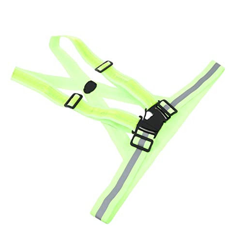 Abaodam 1Set LED Luminous Reflective Vest Adjustable High Visibility Gear for Night Running Cycling and Outdoor Sports Practical Elastic Reflective Clothing for Safe Visibility