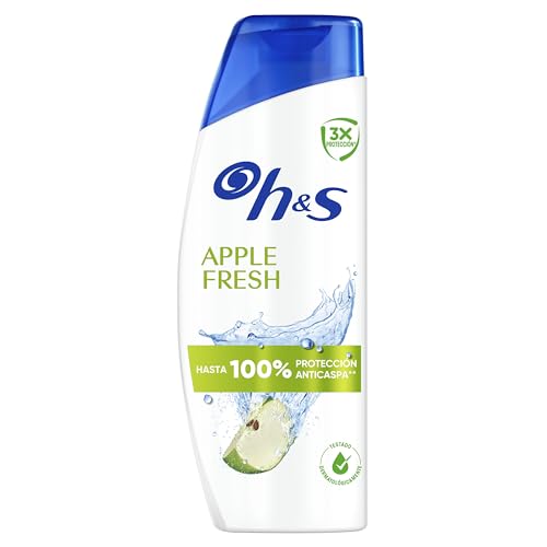 H&S Apple Fresh Champú Anticaspa 300ml, Combate Caspa, Grasa, Picor desde Primer Lavado, 100% Protección Anticaspa, Limpieza Fresca, Aroma Manzana