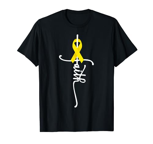 Sarcoma Bone Cancer Faith Sarcoma Bone Cancer Awareness T-Shirt