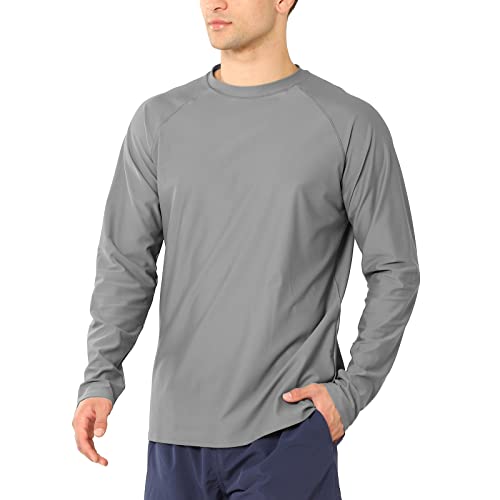 MASOCIO T-Shirt Anti UV Homme UPF 50+, Gris, Taille XXXL