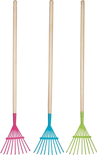 Preisvergleich Produktbild Goki Laubrechen, Rechen für Kinder, 3 Stück