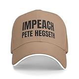 Huareicq Impeach Pete Hegseth Hat Hegseth War Criminal Baseball Cap Dad Trucker Hat Natural