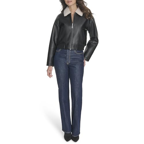 Image of Levi's Women's Faux Leather Bomber With Laydown Collar