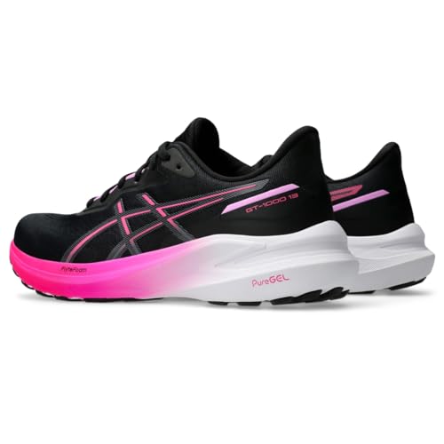 ASICS ASICS Women's GT-1000 13 Running Shoes, 5, Black/Pink GLO