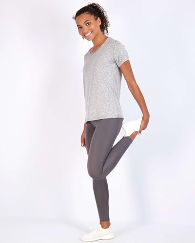 Image of Real Essentials 5 Pack: Women's Dry Fit Tech Stretch Short-Sleeve Crew Neck Athletic T-Shirt Available in Plus Size Set Medium