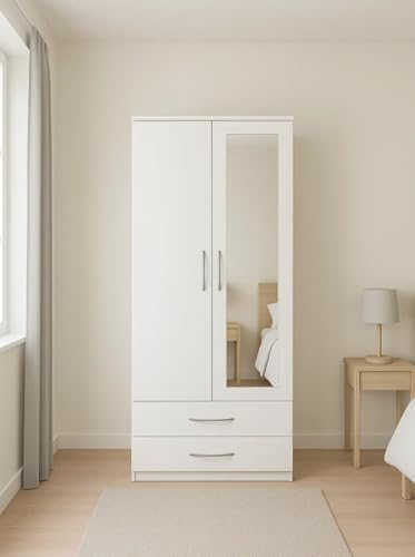Image of 2 Door Wardrobe with Drawers and Multiple Shelf and Storage for Bedroom